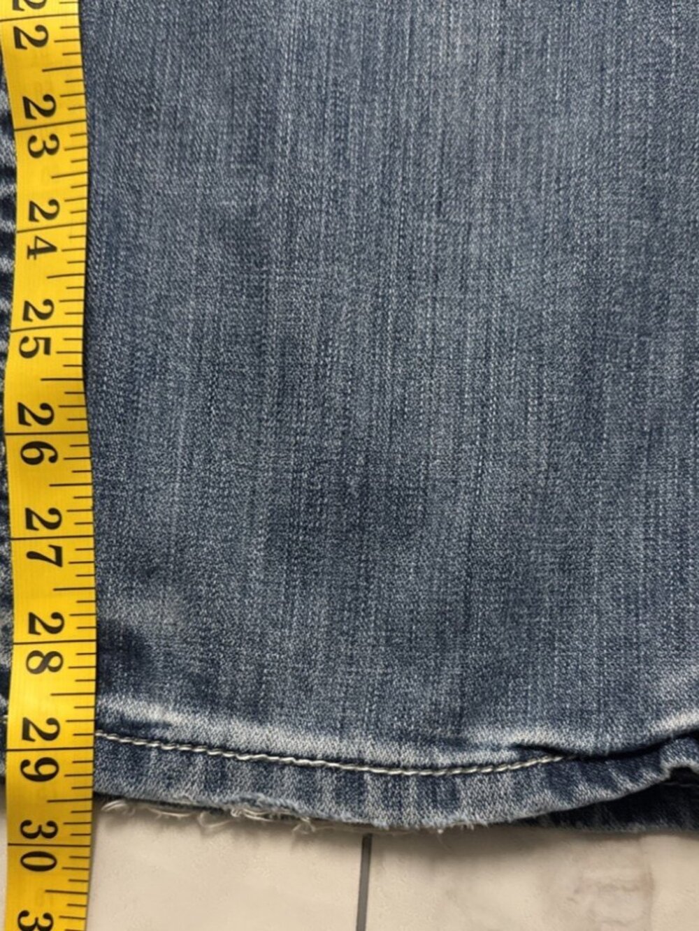 BKE Tyler Jeans Mens 36 S Blue Denim Straight Mid Embroidered Relaxed 36x29 - Picture 8 of 12